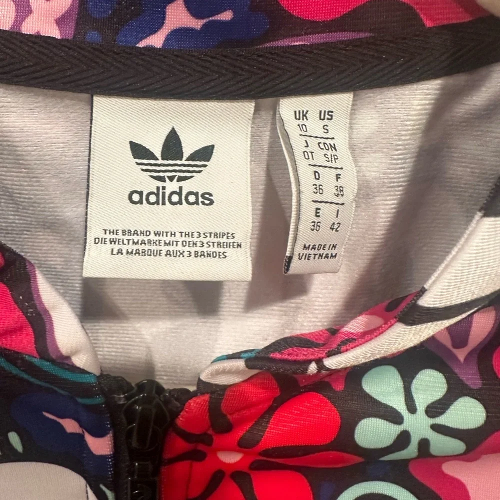 Adidas Hattie Stewart Full Zip Track Full Zip Graphic Jacket Colorful Sz S - Picture 15 of 15